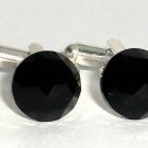 Wedding Jet Crystal Groom Usher Xmas Gift Cufflinks made with SWAROVSKI ELEMENTS