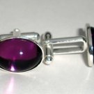 Wedding Gift Cabochon Amethyst Crystal Cufflinks made with SWAROVSKI ELEMENTS