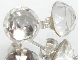 8mm Wedding Bridal Gift Clear Crystal Stud Earrings made with SWAROVSKI ELEMENTS