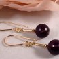 Wedding 9ct Gold Natural Amethyst Earrings Gift
