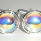 Wedding Groom Usher Cabochon Crystal AB Cufflinks made with SWAROVSKI ELEMENTS