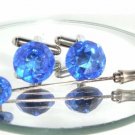 RARE!! Cufflinks & Pin Set Best Men Groom Wedding made with SWAROVSKI ELEMENTS