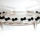 Wedding Bridal Headband Jet Crystal Tiara Prom made with SWAROVSKI ELEMENTS