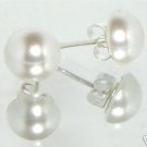 8.5mm Wedding White Crystal Pearl Stud Earrings made with SWAROVSKI ELEMENTS