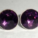 Vintage Wedding S Silver 925 Amethyst Crystal Studs made with SWAROVSKI ELEMENTS