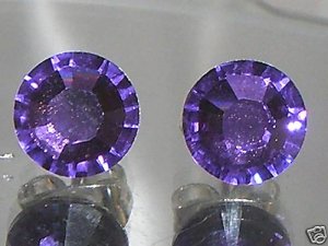 7mm Wedding Bridal Tanzanite Crystal Stud Earrings made with SWAROVSKI ELEMENTS