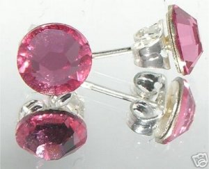 7mm Wedding Bridal Gift Rose Crystal Stud Earrings made with SWAROVSKI ELEMENTS