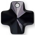 Crystal #6866 20mm Cross Pendant Jet SWAROVSKI ELEMENTS