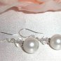 Sterling Silver Wedding Pearl & Beads Earrings made with SWAROVSKI ELEMENTS
