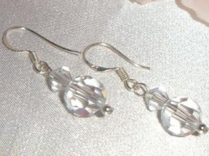 Sterling Silver Clear Crystal Wedding Earrings made with SWAROVSKI ELEMENTS