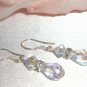 Sterling Silver Crystal AB Drop Wedding Earrings made with SWAROVSKI ELEMENTS