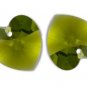 ONE PAIR HEART PENDANT OLIVINE CRYSTAL 14MM SWAROVSKI ELEMENTS
