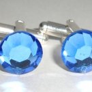 RARE! Wedding Party Gift Sapphire Crystal Cufflinks made with SWAROVSKI ELEMENTS