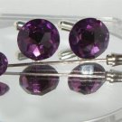 RARE! Wedding Amethyst Crystal Cufflinks Groom made with SWAROVSKI ELEMENTS