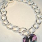 Wedding Valentine Lt.Vitrail Crystal Heart Bracelet made with SWAROVSKI ELEMENTS