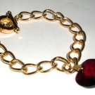 Wedding Xmas Gift Garnet Crystal Heart Bracelet made with SWAROVSKI ELEMENTS