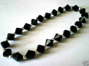Wedding Valentine Xmas Gift Jet Crystal Bracelet made with SWAROVSKI ELEMENTS
