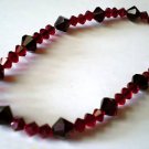 Wedding Valentine Xmas Gift Garnet Crystal Bracelet made with SWAROVSKI ELEMENTS