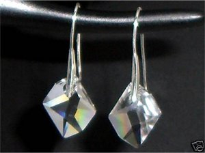 Xmas Wedding Valentine Gift Cosmic Crystal Earings made with SWAROVSKI ELEMENTS