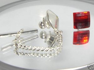 Crystal Tie Pin Tack Chain made with SWAROVSKI ELEMENTS