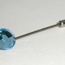 Aqua Cravat Tie Pin 8.5mm made with SWAROVSKI ELEMENTS
