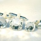 Wedding Crystal Cufflinks & Tie Tack Pin Set Gift made with SWAROVSKI ELEMENTS