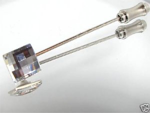 Wedding Groom Chess Clear Crystal Cravat Tie Pin made with SWAROVSKI ELEMENTS