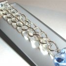 Something Blue Bridal Gift Crystal Heart Bracelet made with SWAROVSKI ELEMENTS