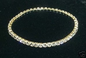 SALE! Clear Crystal Rhinestone Stretch Bracelet Bridal