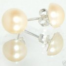 8.5mm Wedding Cream Crystal Pearl Stud Earrings made with SWAROVSKI ELEMENTS