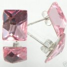 Wedding Lt. Rose Crystal Cosmic Studs Earrings made with SWAROVSKI ELEMENTS