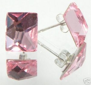 Wedding Lt. Rose Crystal Cosmic Studs Earrings made with SWAROVSKI ELEMENTS