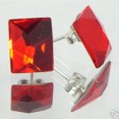 Wedding Gift Lt. Siam Crystal Cosmic Studs Earrings made with SWAROVSKI ELEMENTS