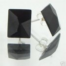 Wedding Jet Crystal Cosmic Studs Earrings made with SWAROVSKI ELEMENTS