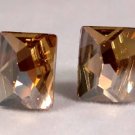Wedding Golden Shadow Crystal Cosmic Studs Earrings made with SWAROVSKI ELEMENTS