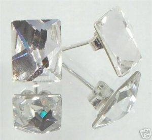 Wedding Clear Crystal Cosmic Studs Earrings made with SWAROVSKI ELEMENTS