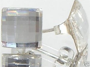 Wedding Bridal Chess Clear Crystal Stud Earring made with SWAROVSKI ELEMENTS