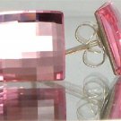 Wedding Bridal Chess Lt.Rose Crystal Stud Earring made with SWAROVSKI ELEMENTS