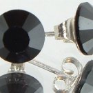 7mm Wedding Bridal Hematite Crystal Stud Earrings made with SWAROVSKI ELEMENTS