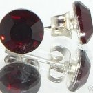 7mm Wedding Bridal Gift Ruby Crystal Stud Earrings made with SWAROVSKI ELEMENTS