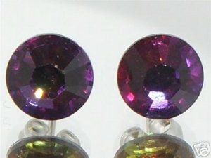 7mm Wedding Bridal Volcano Crystal Stud Earrings made with SWAROVSKI ELEMENTS