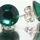 7mm Wedding Bridal Emerald Crystal Stud Earrings made with SWAROVSKI ELEMENTS