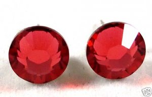 7mm Wedding Gift Indian Pink Crystal Stud Earrings made with SWAROVSKI ELEMENTS