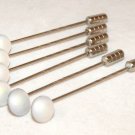 6 x 7mm Wedding Groom Crystal Pearl Cravat Tie pins made with SWAROVSKI ELEMENTS