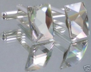Wedding Cosmic Clear Crystal Groom Usher Cufflinks made with SWAROVSKI ELEMENTS