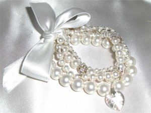 Pearl & Crystal Wedding Multistrand Bridal Bracelet made with SWAROVSKI ELEMENTS