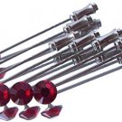 5 x 7mm Wedding Groom Usher Crystal Cravat Tie pins made with SWAROVSKI ELEMENTS
