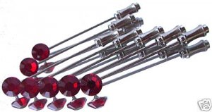 5 x 7mm Wedding Groom Usher Crystal Cravat Tie pins made with SWAROVSKI ELEMENTS