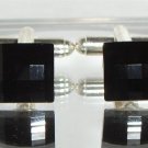 12mm Jet Chess Cufflinks made with SWAROVSKI ELEMENTS
