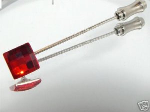Chess Crystal Tie Pin made with SWAROVSKI ELEMENTS